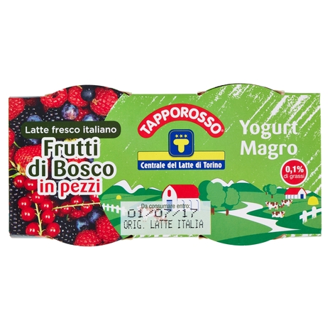 Yogurt Magro ai Frutti di Bosco in Pezzi, 2x125 g